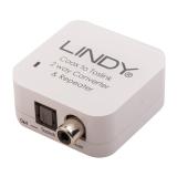 Lindy - 70411 cambiador de género para cable Toslink RCA Blanco