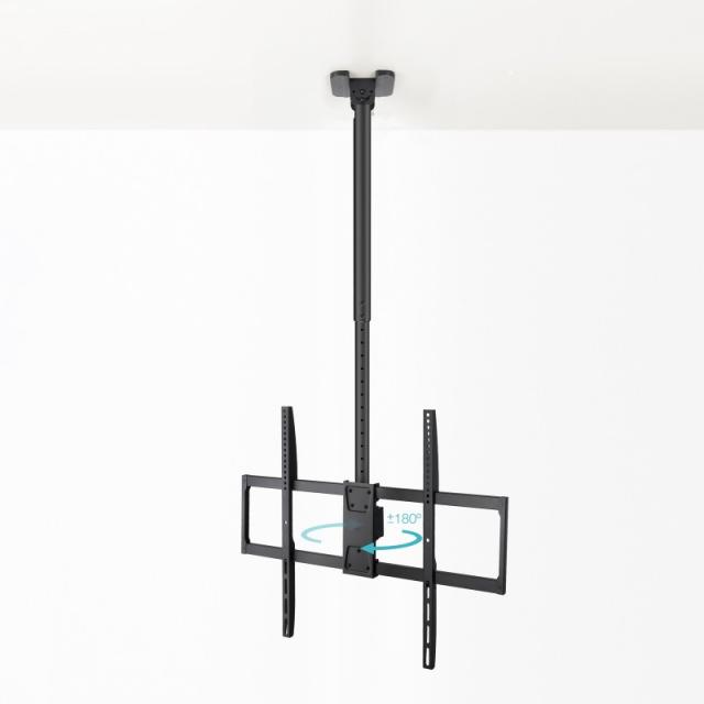 TooQ - Soporte de Techo Extensible para Pantallas 50"-100", Negro