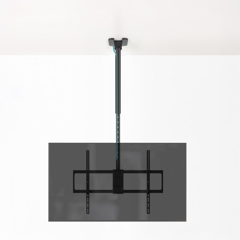 TooQ - Soporte de Techo Extensible para Pantallas 50"-100", Negro
