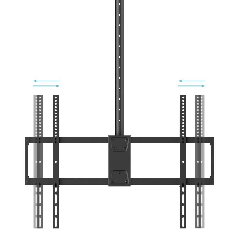 TooQ - Soporte de Techo Extensible para Pantallas 50"-100", Negro
