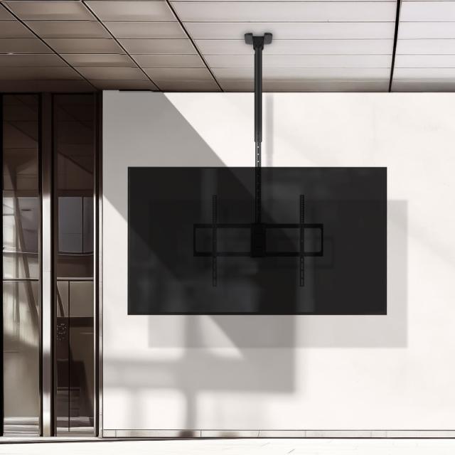 TooQ - Soporte de Techo Extensible para Pantallas 50"-100", Negro