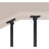 TooQ - Soporte de Techo Extensible con doble mástil para Pantallas 60”-120", Negro