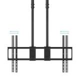 TooQ - Soporte de Techo Extensible con doble mástil para Pantallas 60”-120", Negro