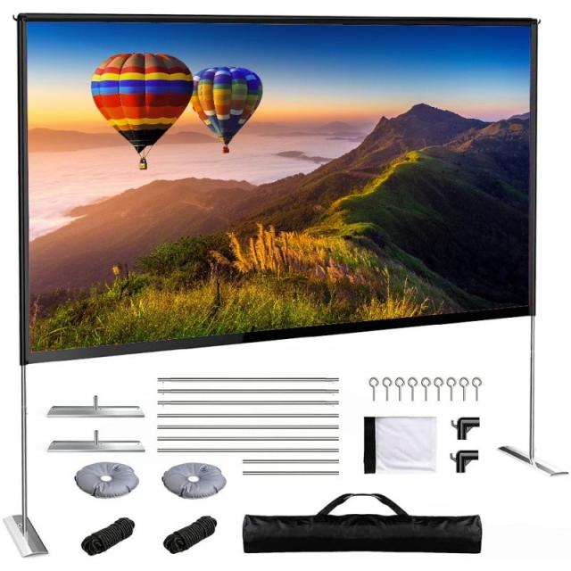 iggual - Pantalla exterior portable 100" 221x124 cm