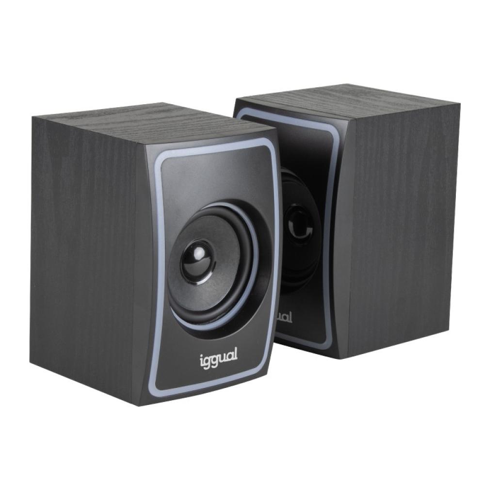 iggual - Altavoces 2.0 10W mini-jack + USB Bluetooth