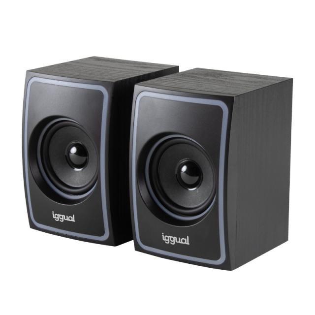 iggual - Altavoces 2.0 10W mini-jack + USB Bluetooth