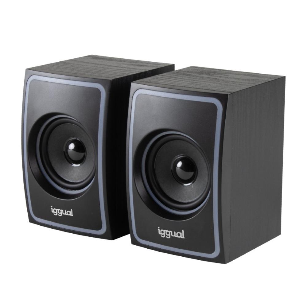 iggual - Altavoces 2.0 10W mini-jack + USB Bluetooth
