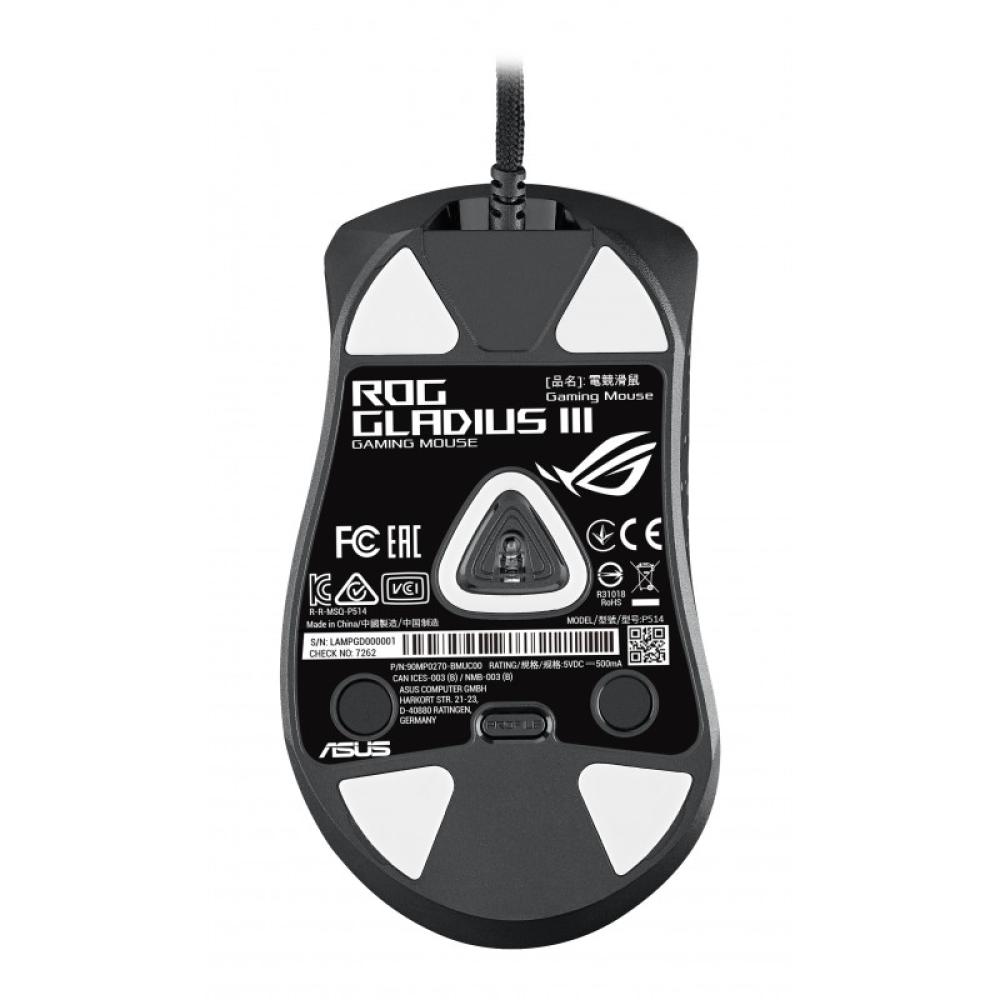 ASUS - ROG Gladius III ratón Juego mano derecha USB tipo A Óptico 19000 DPI