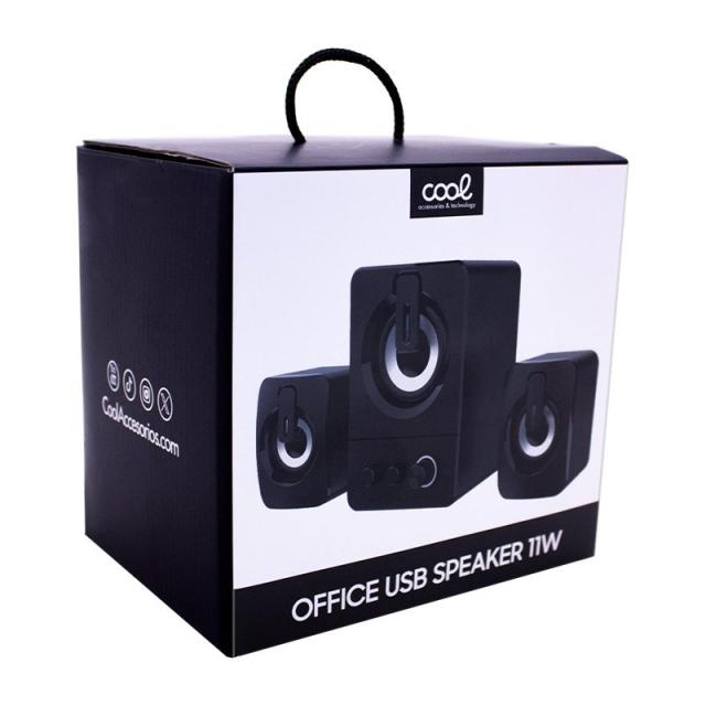 COOL Accesorios - 8434847070933 conjunto de altavoces 11 W PC/ordenador portátil Negro 2.1 canales 6 W