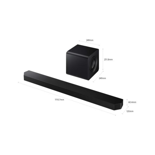 Samsung - HW-QS700F/ZF altavoz soundbar Negro 3.1.2 canales 345 W