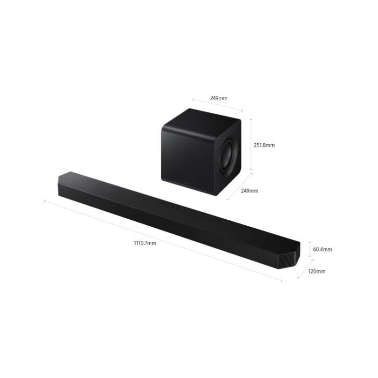 Samsung - HW-QS700F/ZF altavoz soundbar Negro 3.1.2 canales 345 W