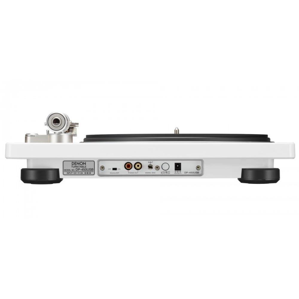 Denon - DP-450USB Tocadiscos de tracción por correa Blanco