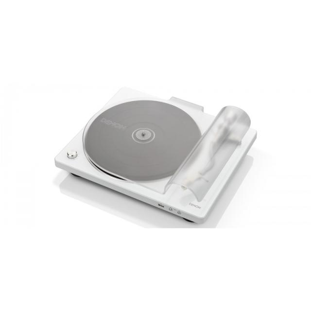 Denon - DP-450USB Tocadiscos de tracción por correa Blanco