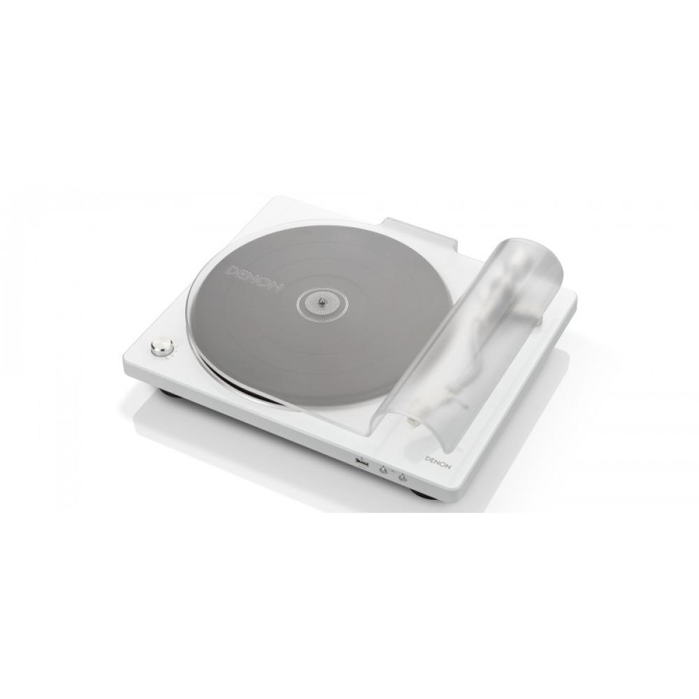 Denon - DP-450USB Tocadiscos de tracción por correa Blanco