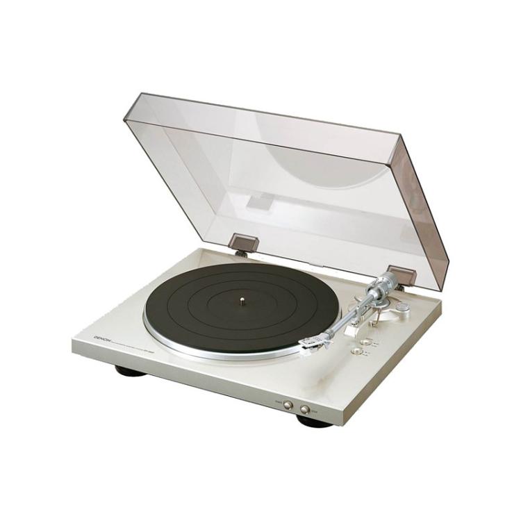 Denon - DP-300F Tocadiscos de tracción por correa Negro, Plata
