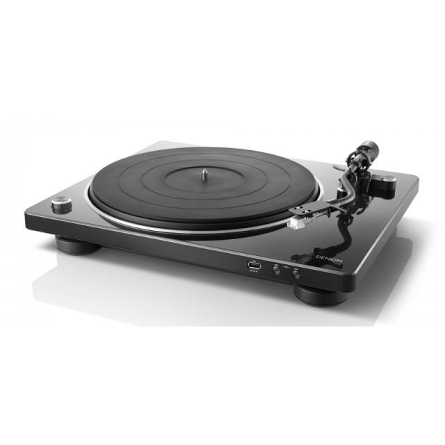 Denon - DP-450USB Tocadiscos de tracción por correa Negro