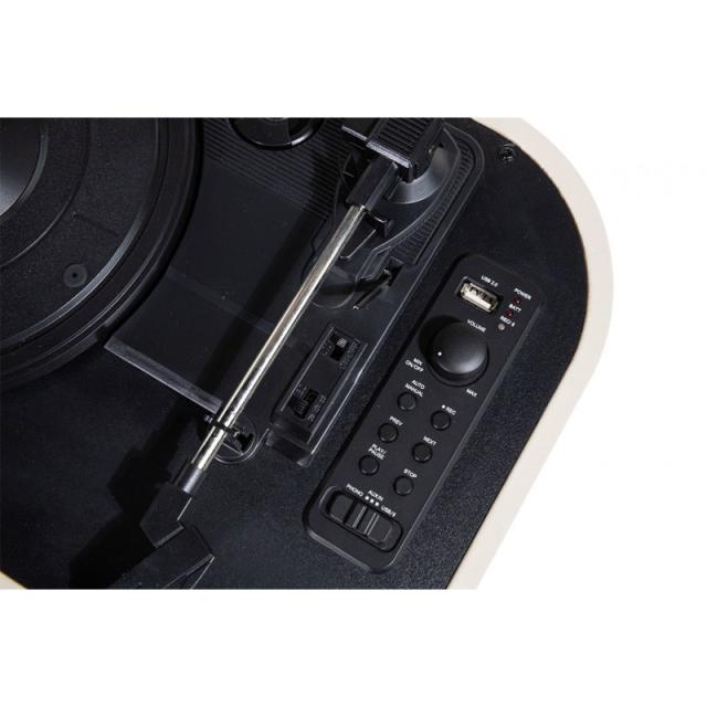 Trevi - TT 1020 BT Tocadiscos de tracción directa Beige Semiautomático