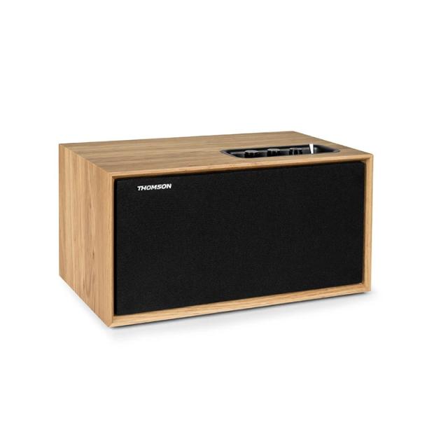 Thomson - WS502 sistema de audio para el hogar Microcadena de música para uso doméstico Negro, Madera