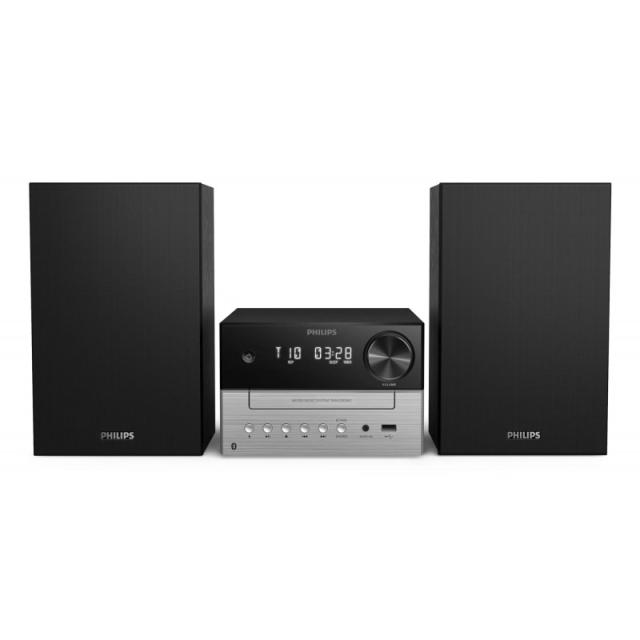 Philips - TAM3205M2/77 sistema de audio para el hogar Microcadena de música para uso doméstico 20 W Negro, Plata