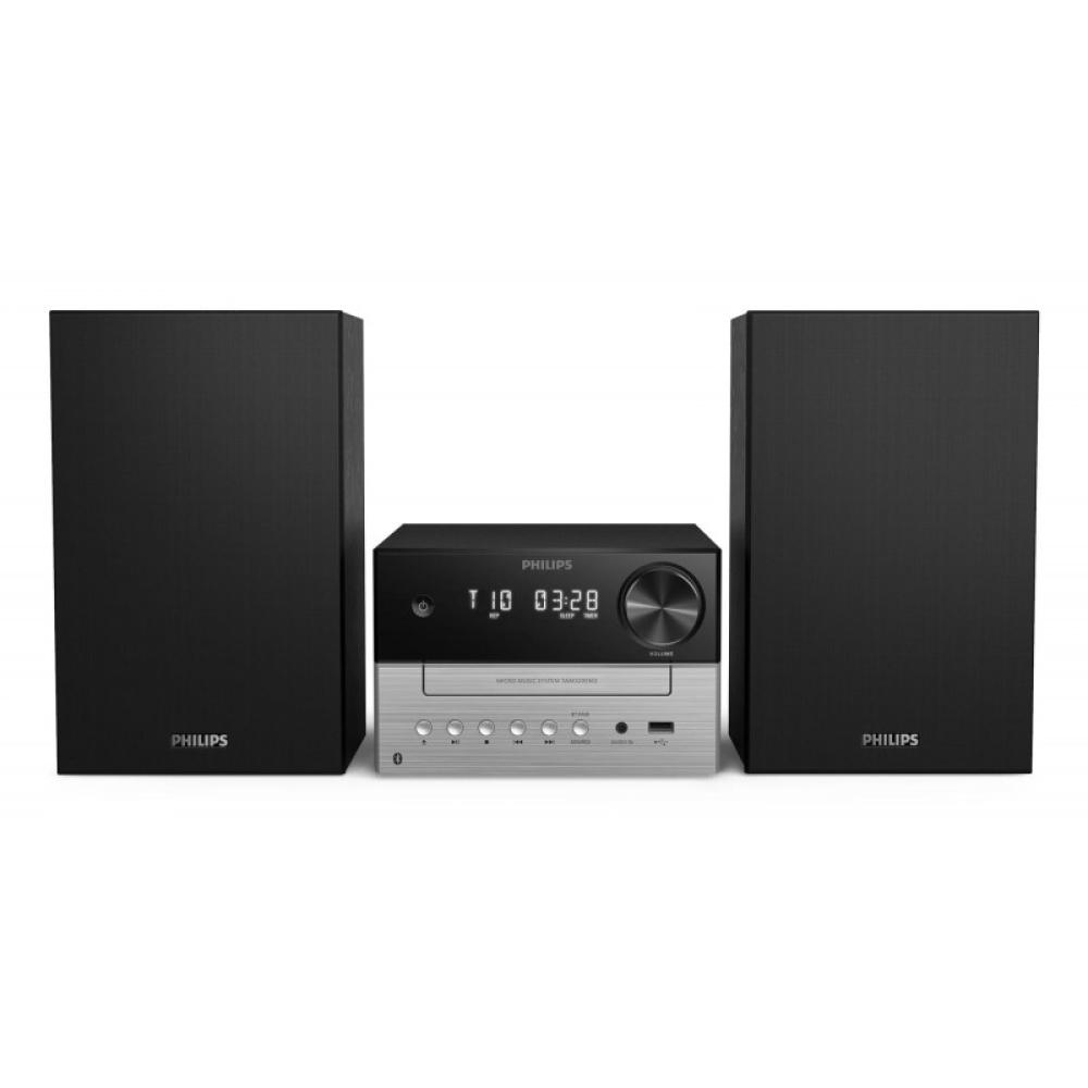 Philips - TAM3205M2/77 sistema de audio para el hogar Microcadena de música para uso doméstico 20 W Negro, Plata