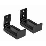 Gembird - WM-SB-01 soporte de altavoz Pared Acrilonitrilo butadieno estireno (ABS), Acero Negro