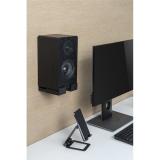 Gembird - WM-SB-01 soporte de altavoz Pared Acrilonitrilo butadieno estireno (ABS), Acero Negro