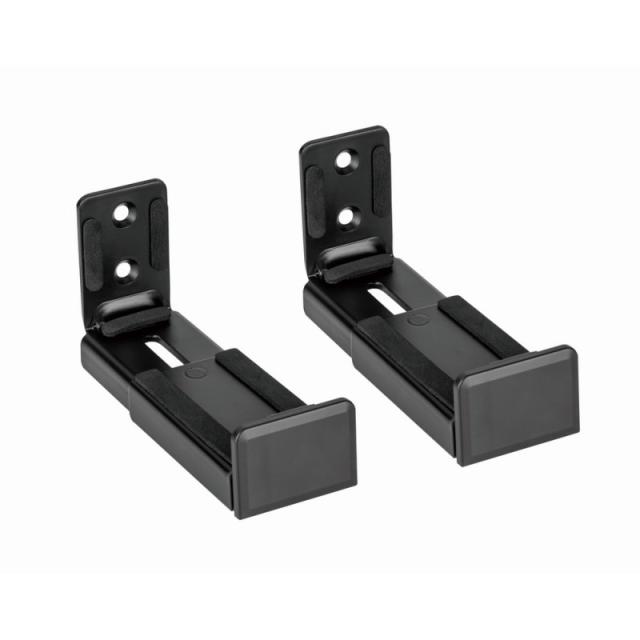 Gembird - WM-SB-01 soporte de altavoz Pared Acrilonitrilo butadieno estireno (ABS), Acero Negro