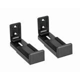 Gembird - WM-SB-01 soporte de altavoz Pared Acrilonitrilo butadieno estireno (ABS), Acero Negro
