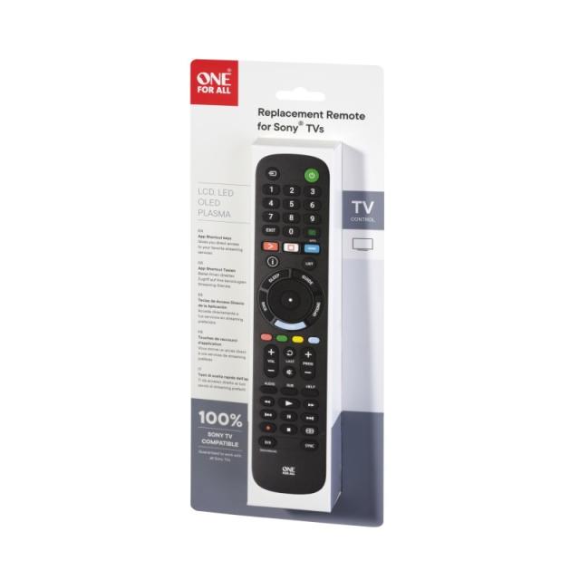 One For All - TV Replacement Remotes URC 4912 mando a distancia IR inalámbrico Botones