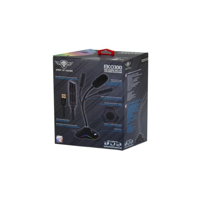 Spirit of Gamer - EKO300 Game console microphone Negro
