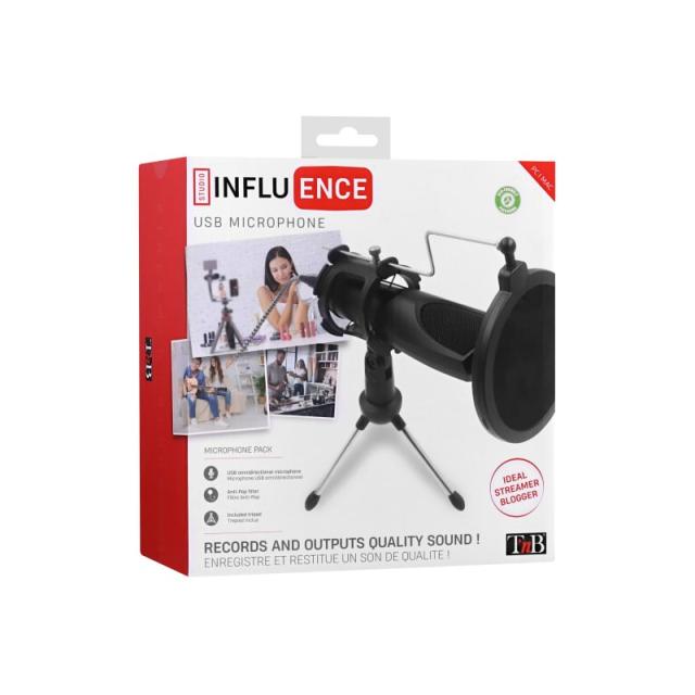 T''nB - INMICROSTR micrófono Negro Micrófono para PC