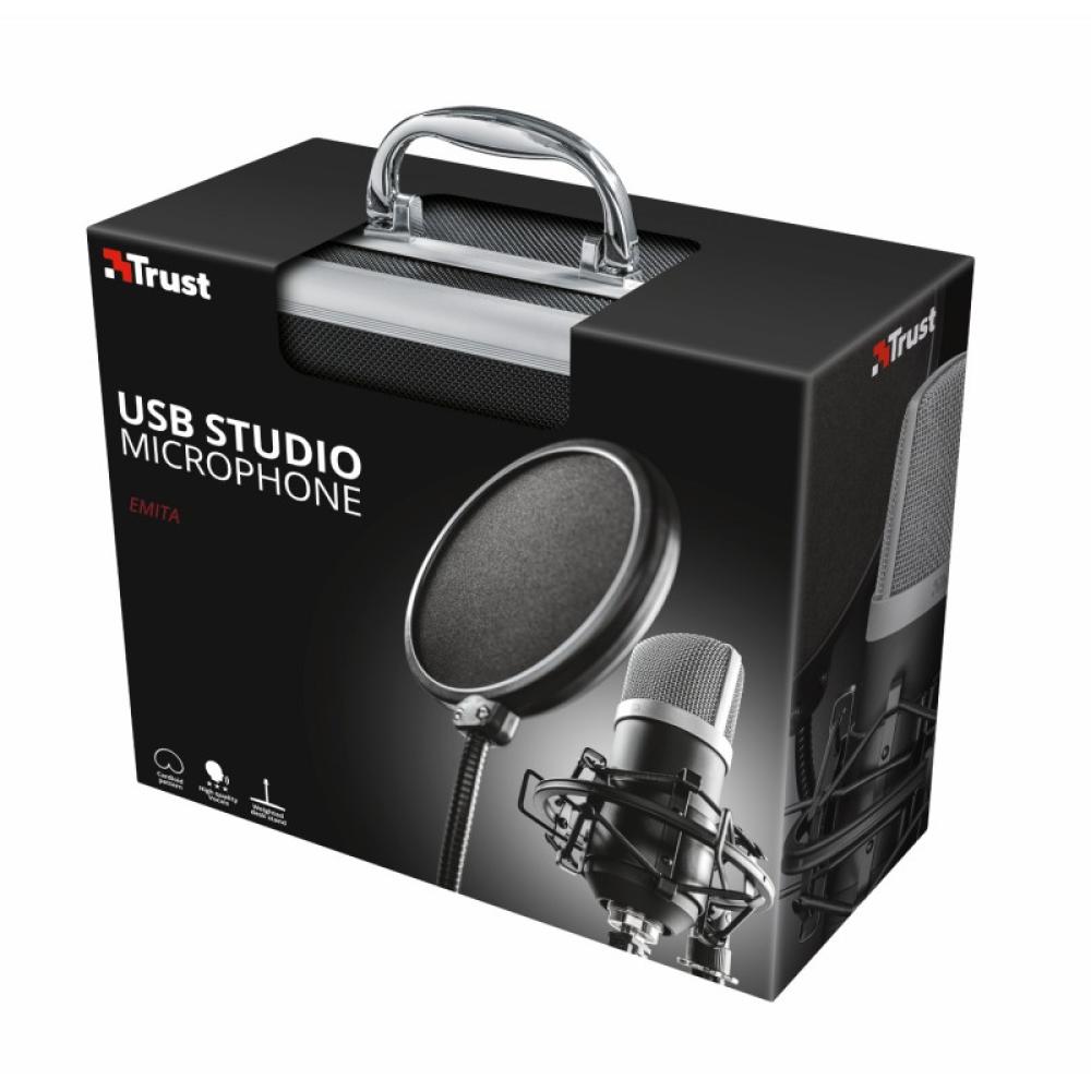 Trust - 21753 micrófono Negro Micrófono de estudio
