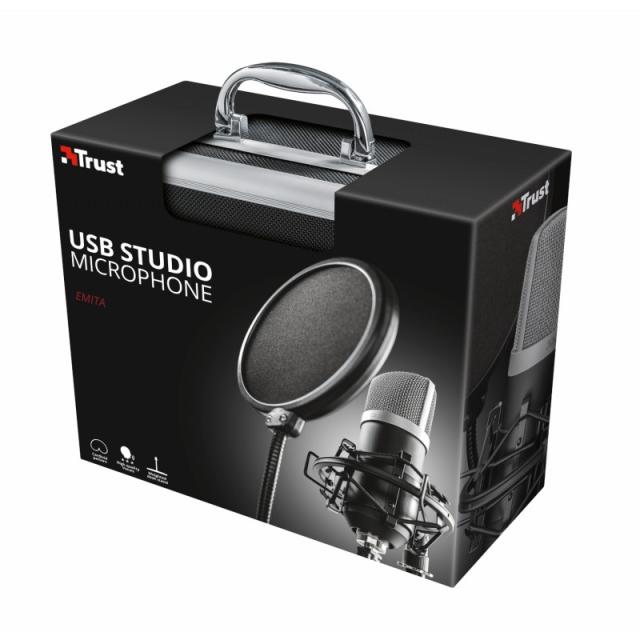 Trust - 21753 micrófono Negro Micrófono de estudio