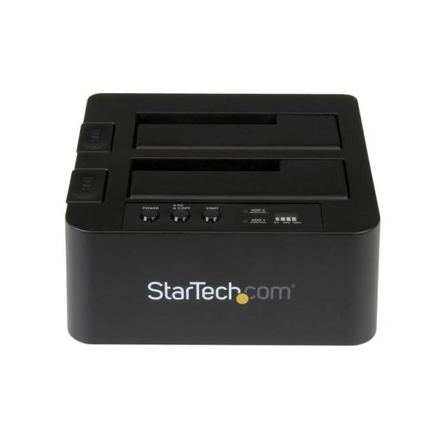 StarTech.com - Duplicador Clonador Autónomo de Discos Duros o SSD SATA - Copiador de 2 Bahías - Base de Acoplamiento USB 3.1 (10