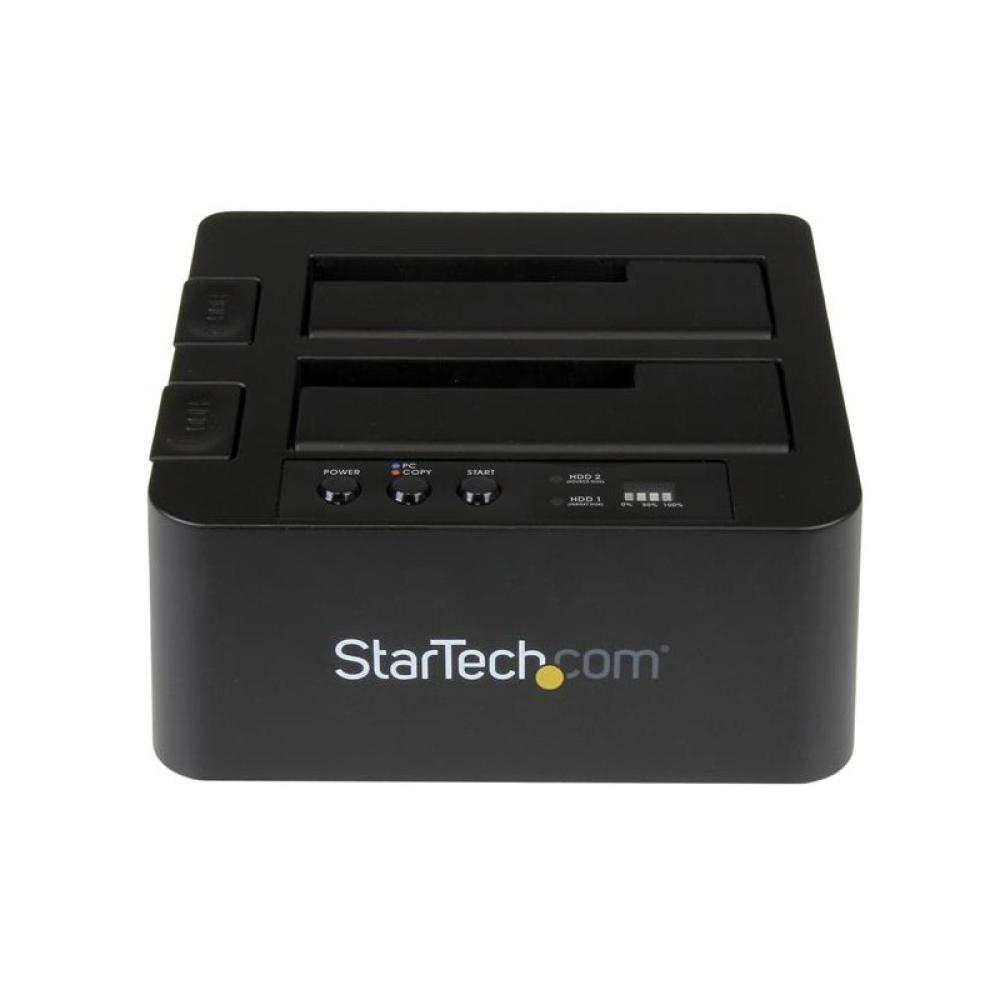 StarTech.com - Duplicador Clonador Autónomo de Discos Duros o SSD SATA - Copiador de 2 Bahías - Base de Acoplamiento USB 3.1 (10
