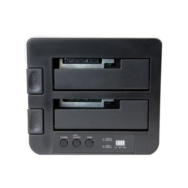 StarTech.com - Duplicador Clonador Autónomo de Discos Duros o SSD SATA - Copiador de 2 Bahías - Base de Acoplamiento USB 3.1 (10