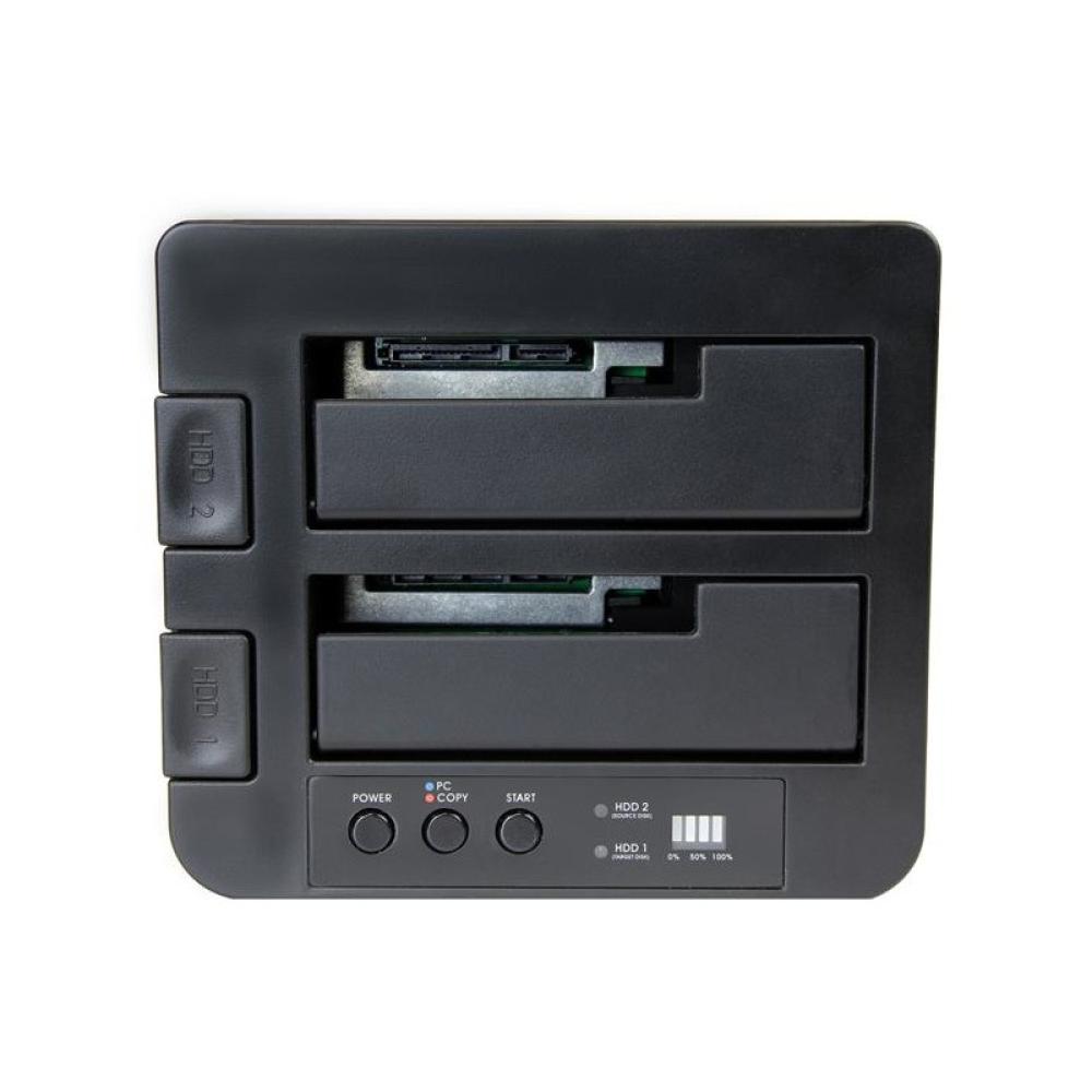 StarTech.com - Duplicador Clonador Autónomo de Discos Duros o SSD SATA - Copiador de 2 Bahías - Base de Acoplamiento USB 3.1 (10