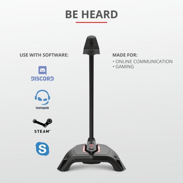 Trust - GXT 215 Zabi Negro Micrófono para PC