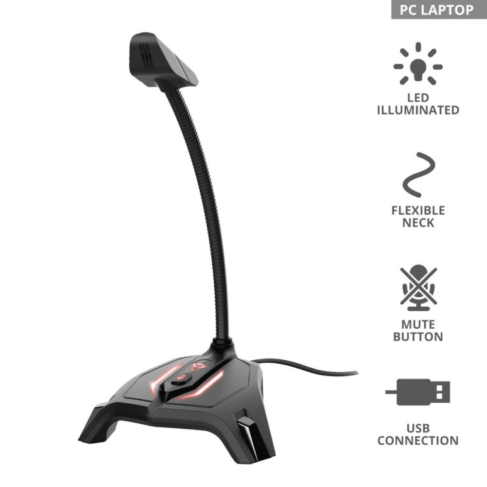 Trust - GXT 215 Zabi Negro Micrófono para PC