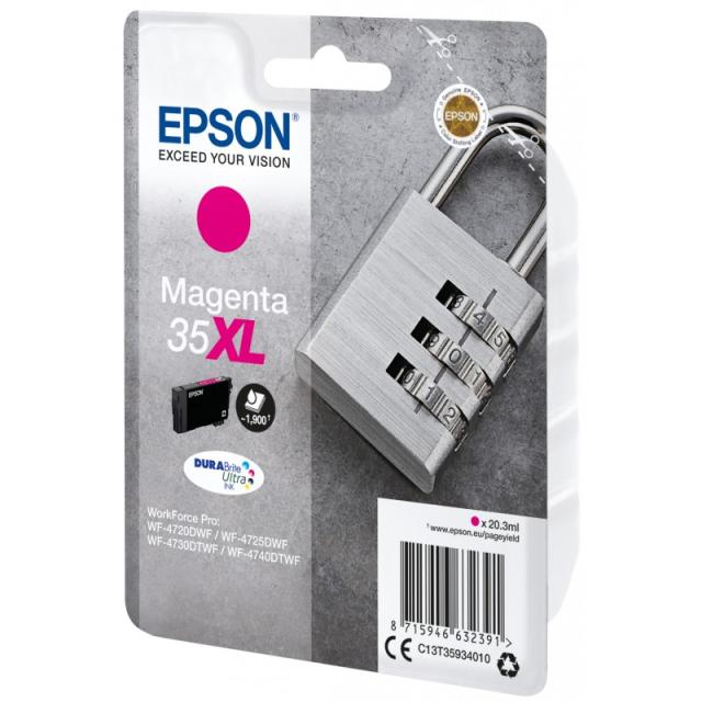 Epson - Padlock Singlepack Magenta 35XL DURABrite Ultra Ink - C13T35934010