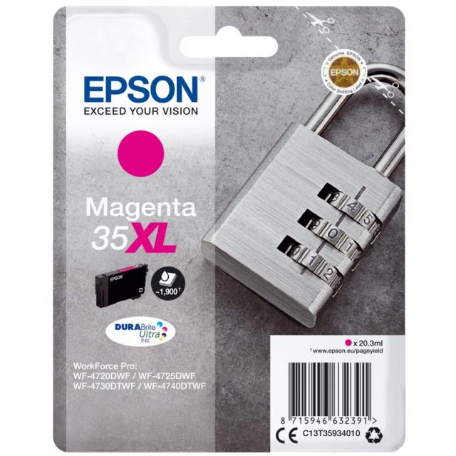 Epson - Padlock Singlepack Magenta 35XL DURABrite Ultra Ink - C13T35934010