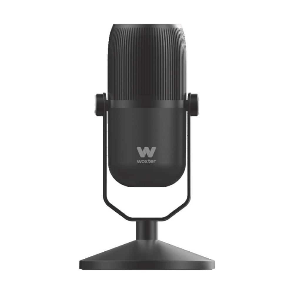 Woxter - Mic Studio 100 Pro Negro Micrófono de superficie para mesa