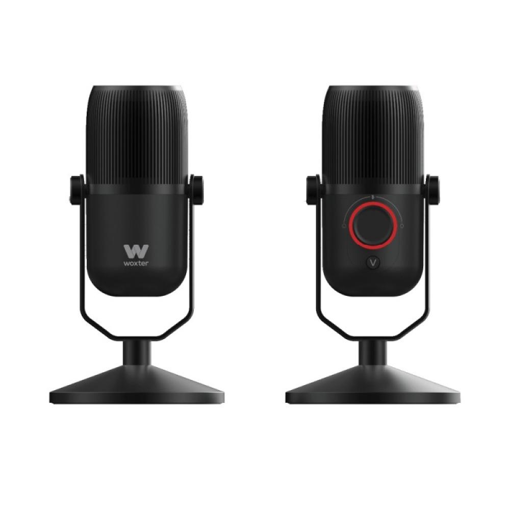 Woxter - Mic Studio 100 Pro Negro Micrófono de superficie para mesa
