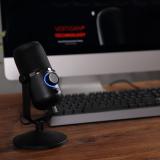 Woxter - Mic Studio 100 Pro Negro Micrófono de superficie para mesa