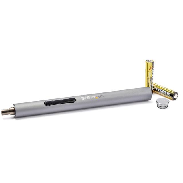 StarTech.com - Destornillador Eléctrico con Juego de 55 Puntas de Precisión - Mini Destornillador Portátil a Pilas para Reparaci