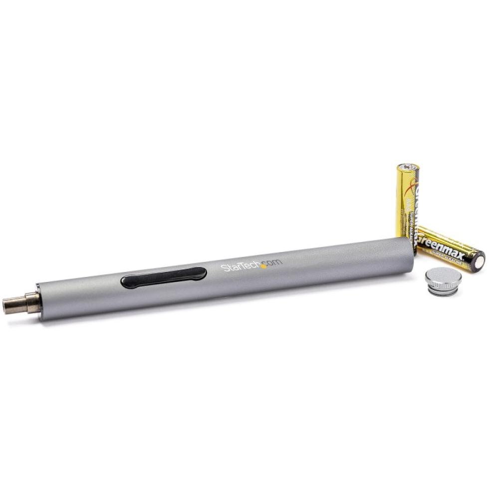 StarTech.com - Destornillador Eléctrico con Juego de 55 Puntas de Precisión - Mini Destornillador Portátil a Pilas para Reparaci