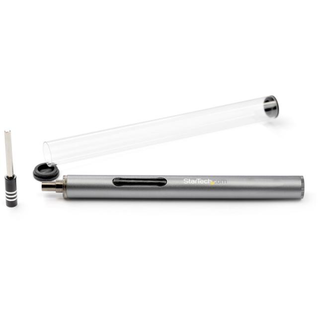 StarTech.com - Destornillador Eléctrico con Juego de 55 Puntas de Precisión - Mini Destornillador Portátil a Pilas para Reparaci