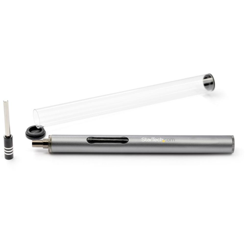 StarTech.com - Destornillador Eléctrico con Juego de 55 Puntas de Precisión - Mini Destornillador Portátil a Pilas para Reparaci