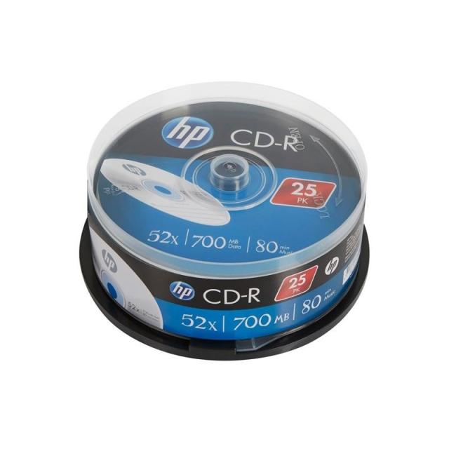 HP - HP CDR80 52X 25PK SPINDLE HP 700MB