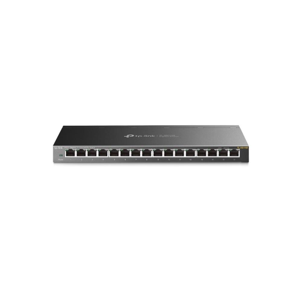 TP-Link - TL-SG116E No administrado L2 Gigabit Ethernet (10/100/1000) Negro